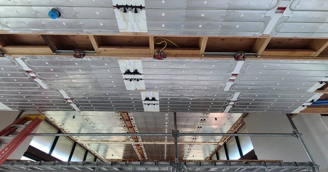 Ray Magic® NK radiant ceiling panels installed in a Portola Valley home by Cory with Skaates Inc.