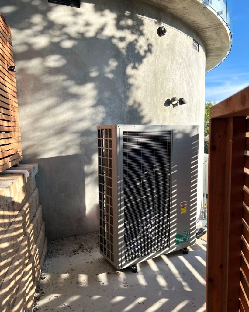 SpacePak air-to-water heat pump for hydronic heatin and cooling.