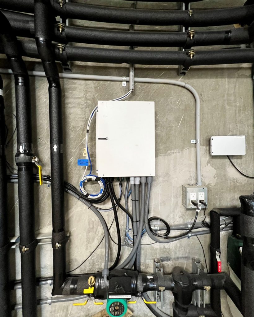 Messana Controls mBox used to manage a complex hydronic system.
